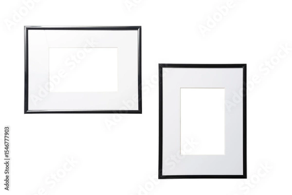 Obraz two black frames with passepartout