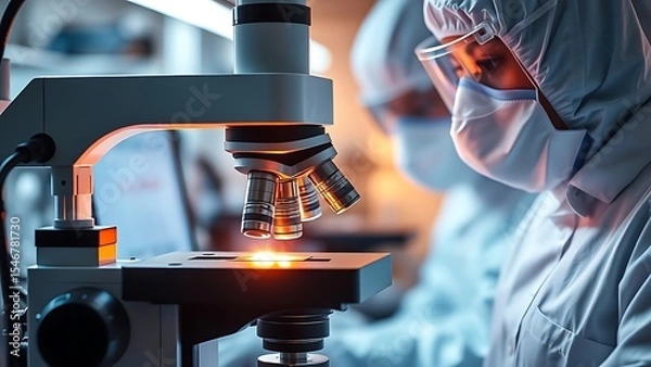 Obraz Macro Shot of Digital Microscope with High-Tech Lighting