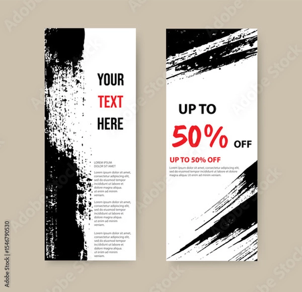 Obraz Banner brush stroke grunge background