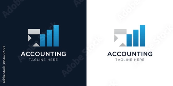Fototapeta Accounting Logo Design Templates Set | Finance, Tax, Business, and Audit Icon Concepts