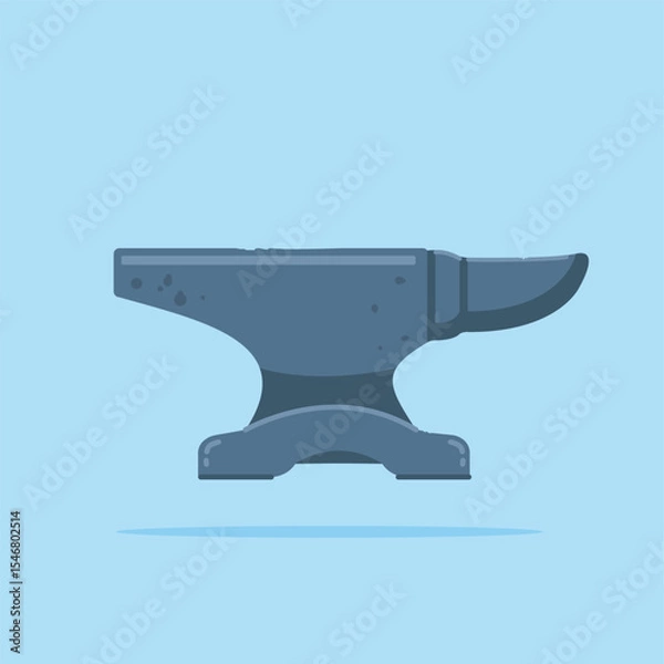 Fototapeta blacksmith tools. anvil illustration in flat style Collection of forging tools signs isolated on white background.