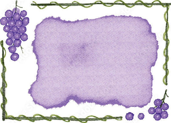 Fototapeta watercolor colorful frame and background for your text