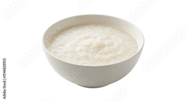Fototapeta Bowl of Congee Isolated on Transparent Background. Asian food