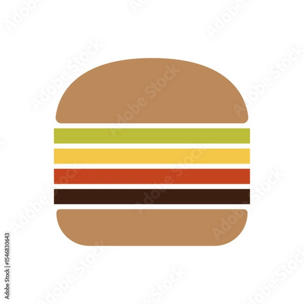 Fototapeta Hamburger. White background.