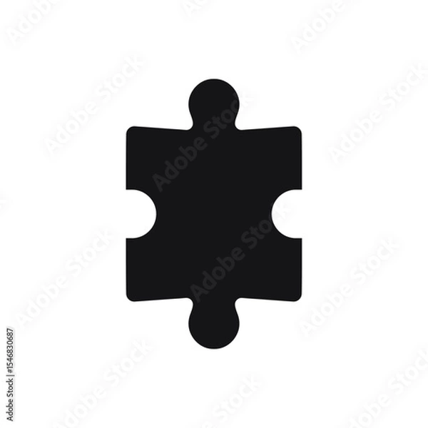 Fototapeta A piece of a puzzle. White background.
