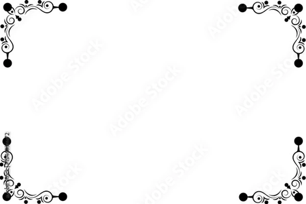 Obraz Simple Rectangle Photo and Picture Frame, or Border with Transparent Background