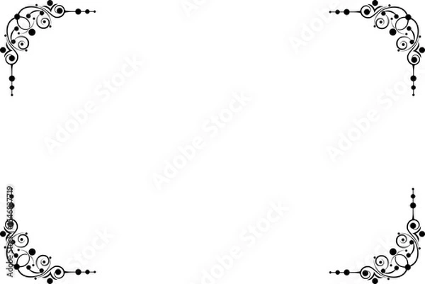 Obraz Simple Rectangle Photo and Picture Frame, or Border with Transparent Background