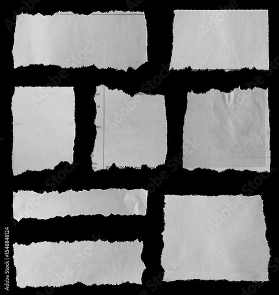 Obraz Torn papers on black