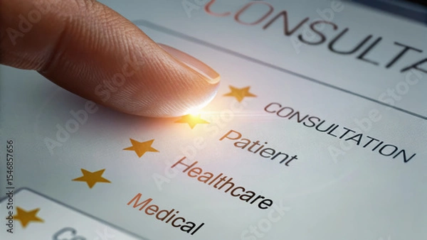 Fototapeta Healthcare Call Center and Consultation Concept. Enhance your healthcare experience with remote consultation call to connect with medical support center online for expert services