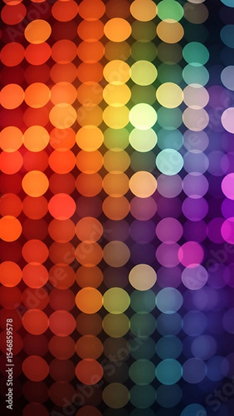 Obraz Colorful Textured Circles Pattern Background vertical