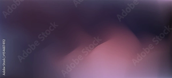 Fototapeta Abstract gradient featuring blurred, wave-like layers in deep plum pink, navy blue, and smoky gray shades. Moody and atmospheric print, suitable for fluid graphic design, liquid banner, 3d poster