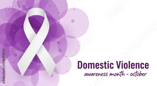 Fototapeta October is the Domestic Violence Awareness Month in USA
