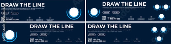 Fototapeta Professional LinkedIn Banner & Cover Templates: Boost Your Profile! new clean image design