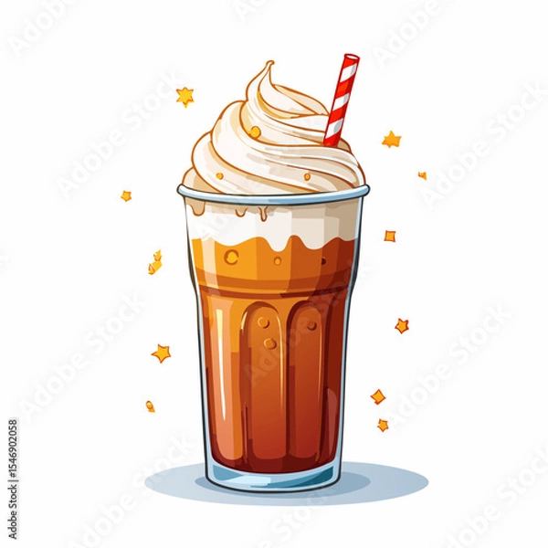 Fototapeta Vector Image:  Cool Summer Thirst Quencher:  Root Beer Float 4