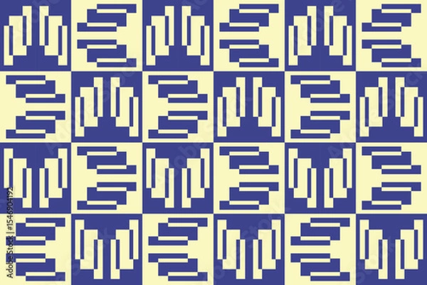 Fototapeta Rectangle and Square Shapes and Designs Blue Colors Geometric Pattern Abstract Background Geometric Background
