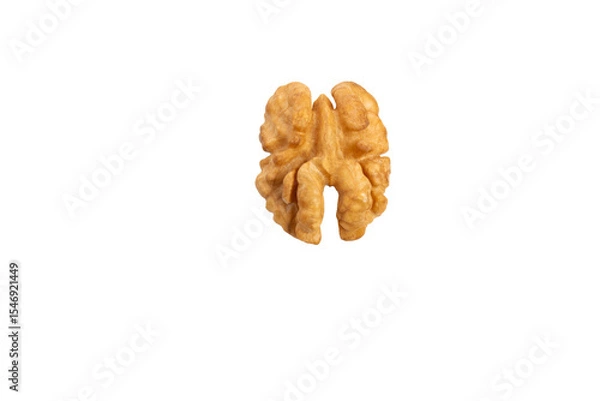 Obraz Single walnut kernel – PNG, front view, isolated on transparent background