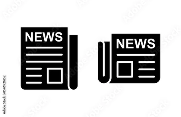 Obraz Newspaper icon vector illustration. news paper sign and symbolign