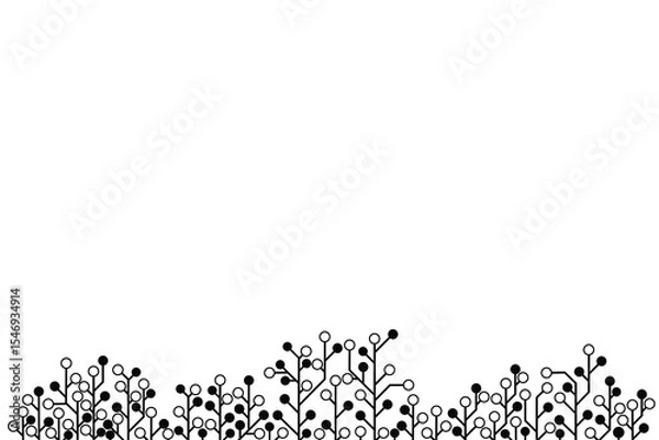 Fototapeta The vector circuit board tree on a white screen for communication technology background concept 