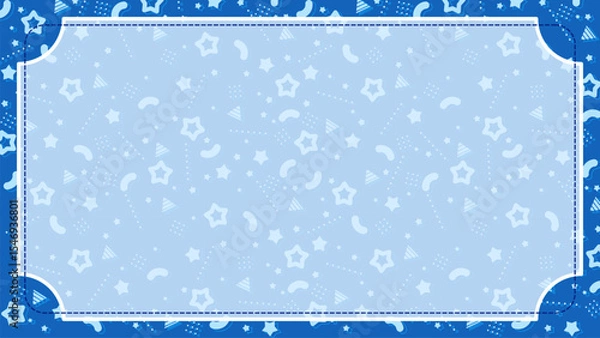 Obraz レトロポップでかわいいパターン背景のフレーム