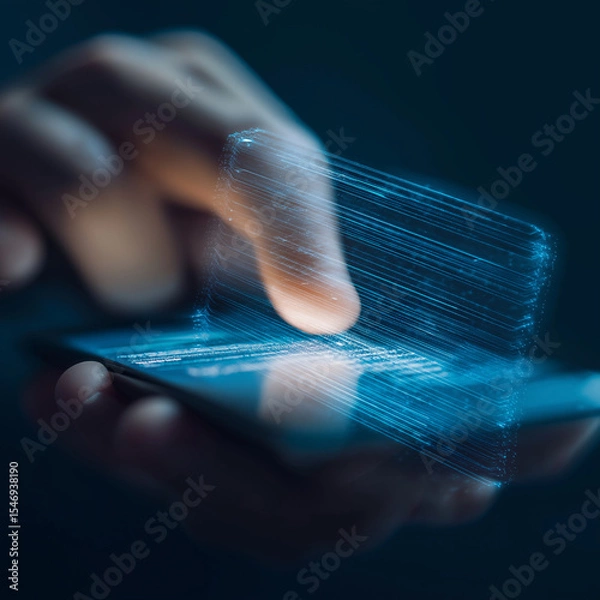 Obraz hand and computer