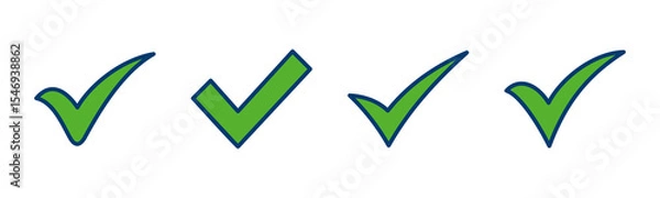 Obraz Check icon vector isolated on white background. check mark icon. check list button icon. Tick