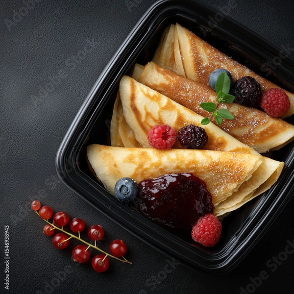 Obraz pancakes with berries