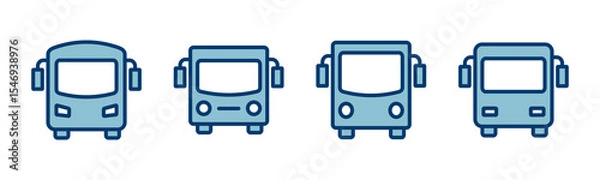 Fototapeta Bus Icon vector isolated on white background. Black bus vector icon