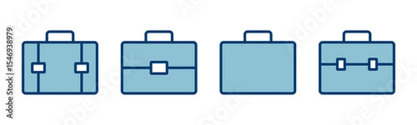 Fototapeta Briefcase icon vector isolated on white background. Briefcase vector icon