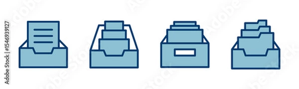Fototapeta Archive folders icon vector isolated on white background. binders vector icon. Archive storage icon.