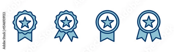 Fototapeta Achieve icon vector isolated on white background. Award vector icon. medal Vector icon . Achievement. stamp