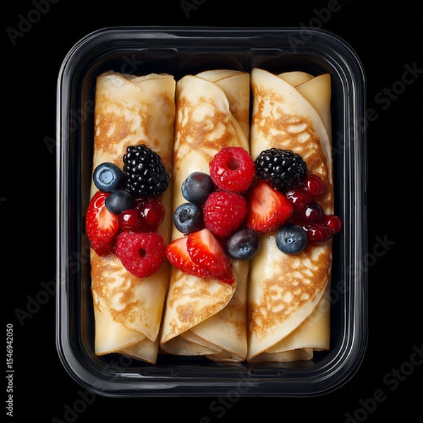 Obraz pancakes with berries