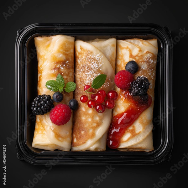 Obraz pancakes with berries