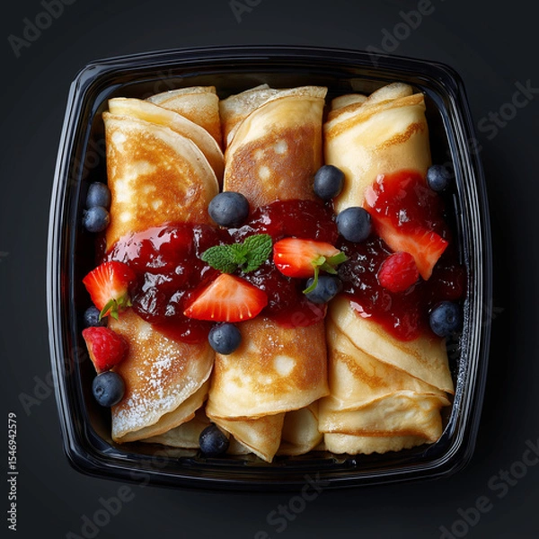 Obraz pancakes with berries
