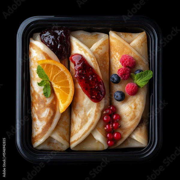 Obraz pancakes with jam