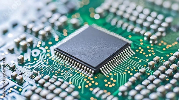 Fototapeta A close up of a computer chip