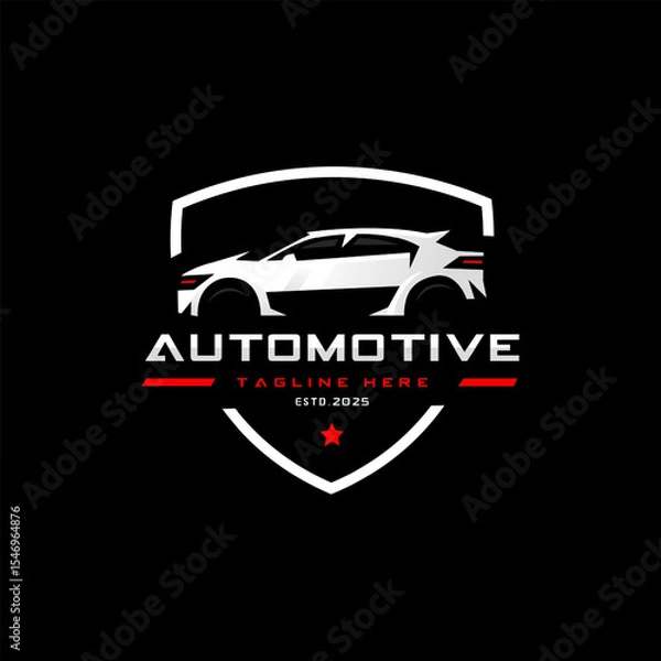 Obraz Car logo with shield for automotive