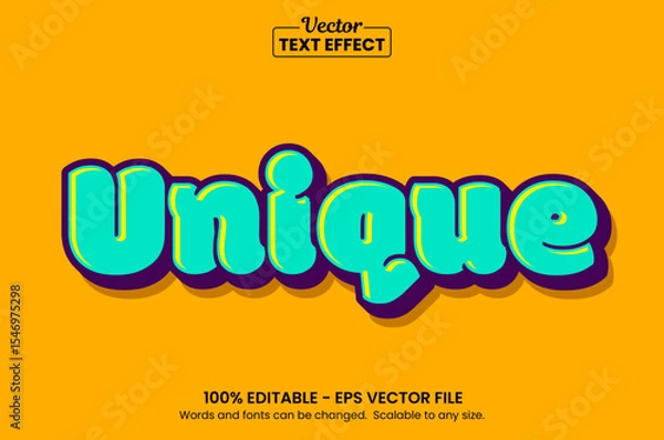 Fototapeta Retro vintage text effect, Editable text effect	