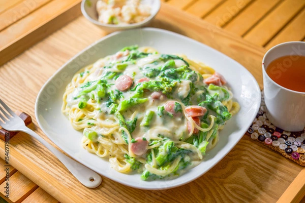 Obraz 菜の花クリームパスタ