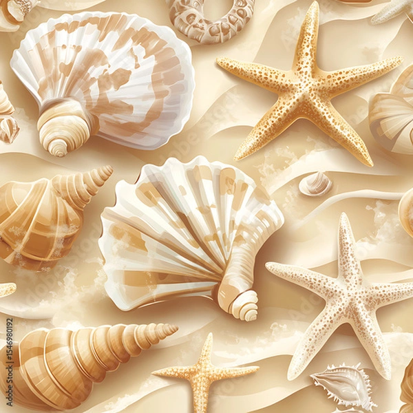 Fototapeta Seamless tile patterns combining cultural, modern, and botanical inspirations for commercial vector.