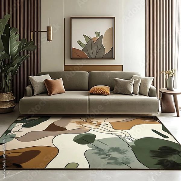 Fototapeta Seamless floral tile patterns combining cultural, modern