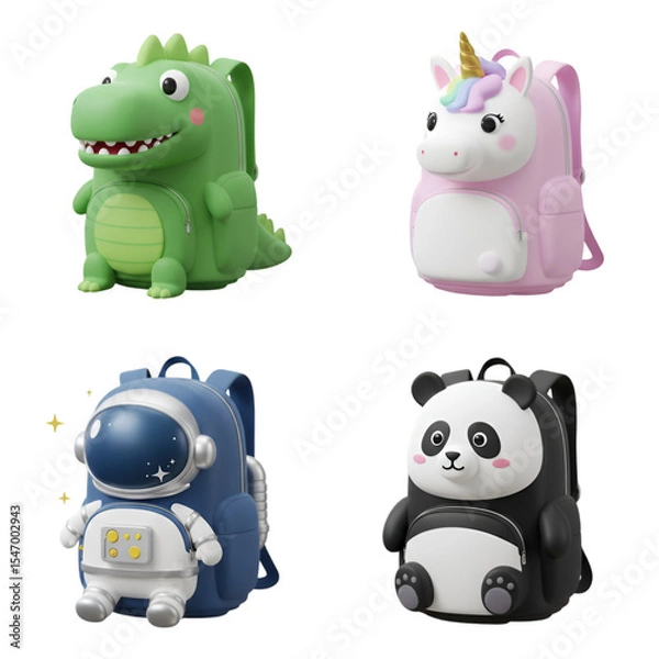 Obraz Dino Unicorn Backpacks