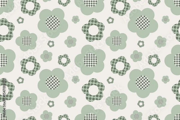 Fototapeta Seamless flower patterns design for all types of print textiles and backgrounds.