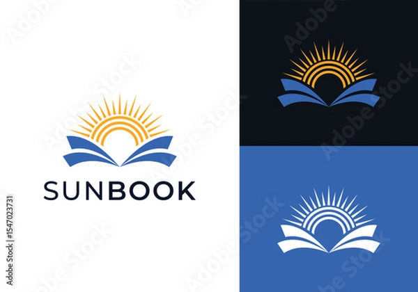Fototapeta This is an educational logo, a combination of a book and a scholar. This logo is suitable for schools, tutoring centers, courses and the likes.