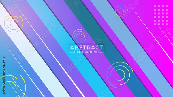 Fototapeta Modern Abstract background vector with diagonal stripes in vibrant colors blue, purple, and pink. backdrop with soft gradient effect.