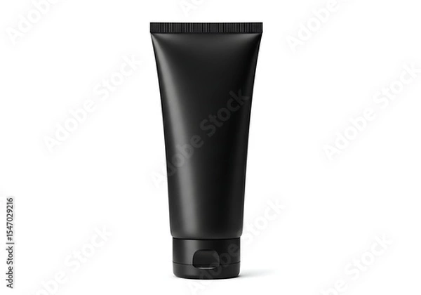 Obraz Cosmetic product black tube with cap for cream or gel