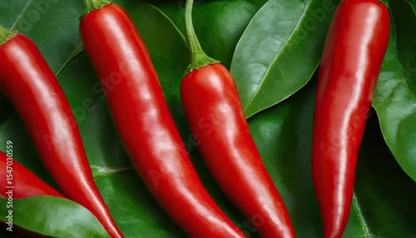 Obraz Red hot chili peppers on color fabric background
