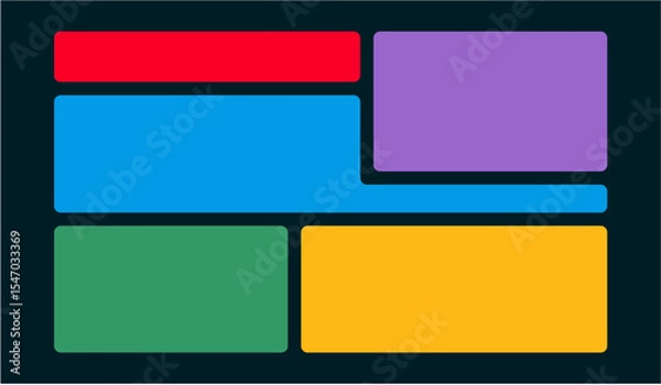 Fototapeta bento grid web design layout template