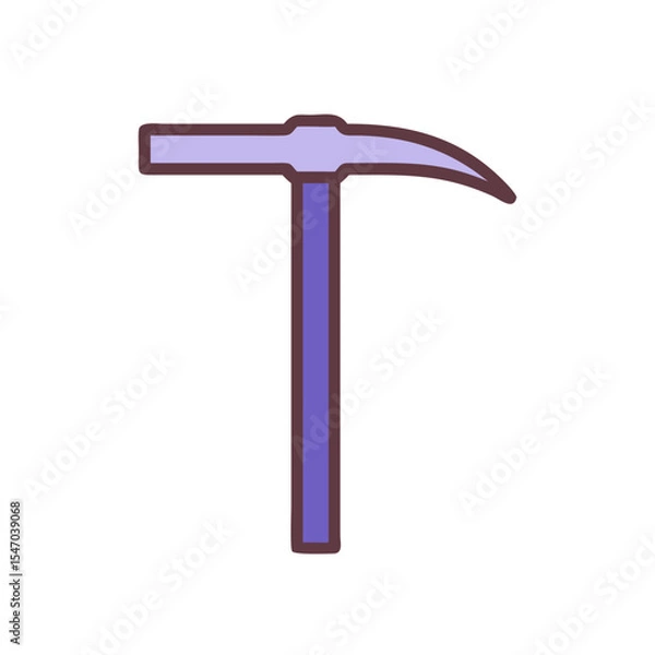 Fototapeta Stylized pickaxe illustration against a solid black background