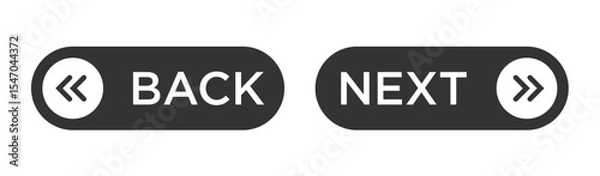 Fototapeta back and next button user interface