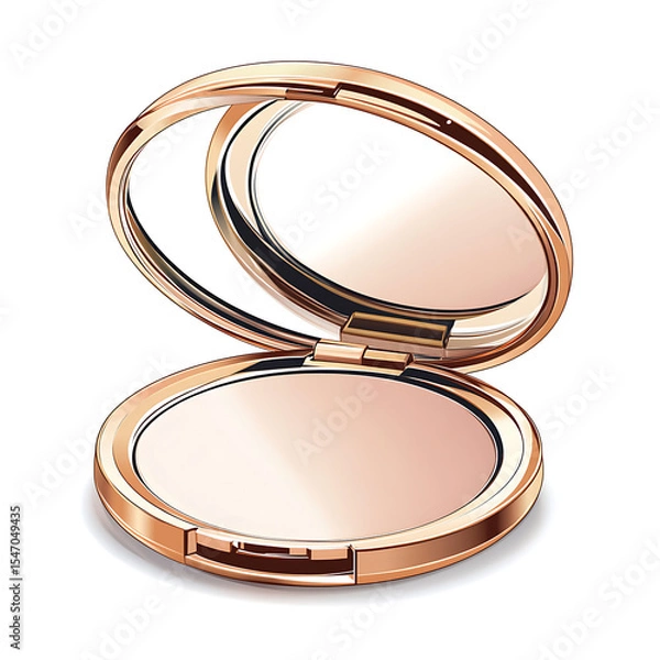 Fototapeta Illustrations of cosmetic products and teenage models in various makeup scenarios, isolated on white background for commercial beauty and skincare concepts.
